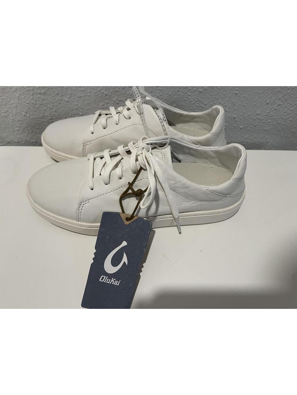 Olukai Pehuea Li'L W White Sneakers Women's Size 8 - Picture 2 of 7